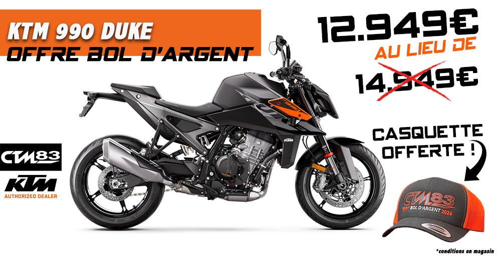 990 DUKE BLACK OFFRE BOL D ARGENT